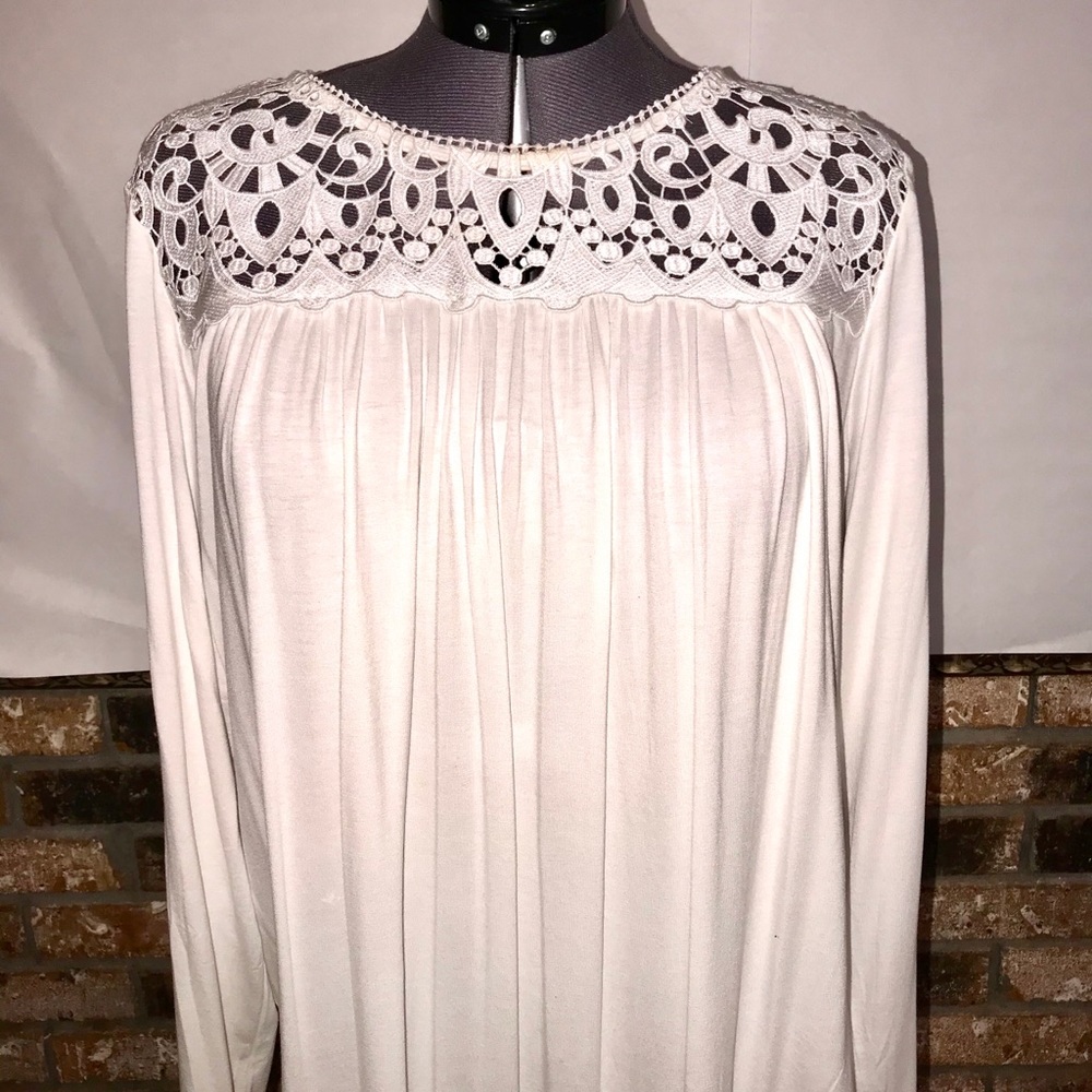 White Lattice Blouse